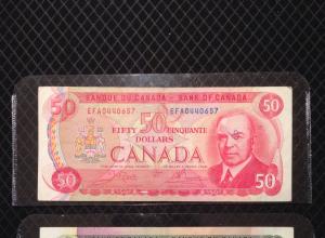 转让两张70年代加拿大老纸币